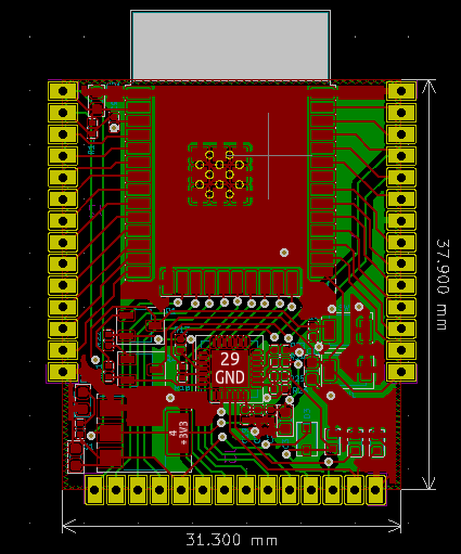 PCB dimensions diagram